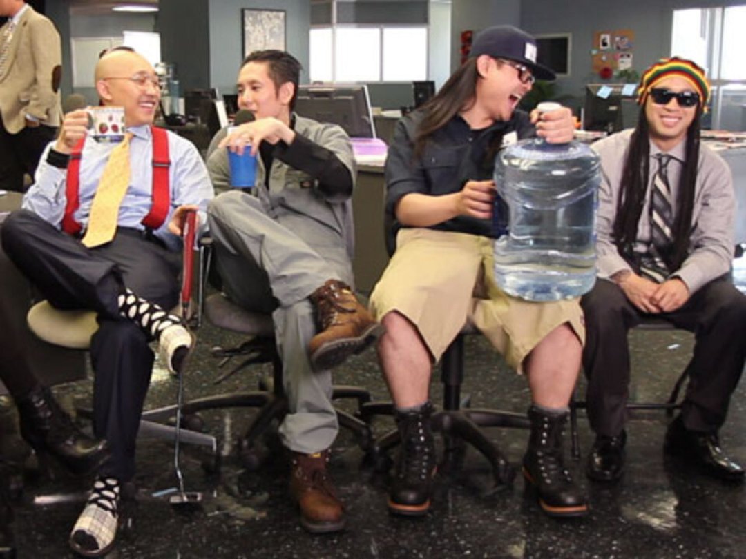 Far East Movement & Riff Raff on "The Illest" Music Video Set