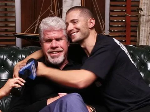 Ron Perlman & Julian Morris Bond On Set