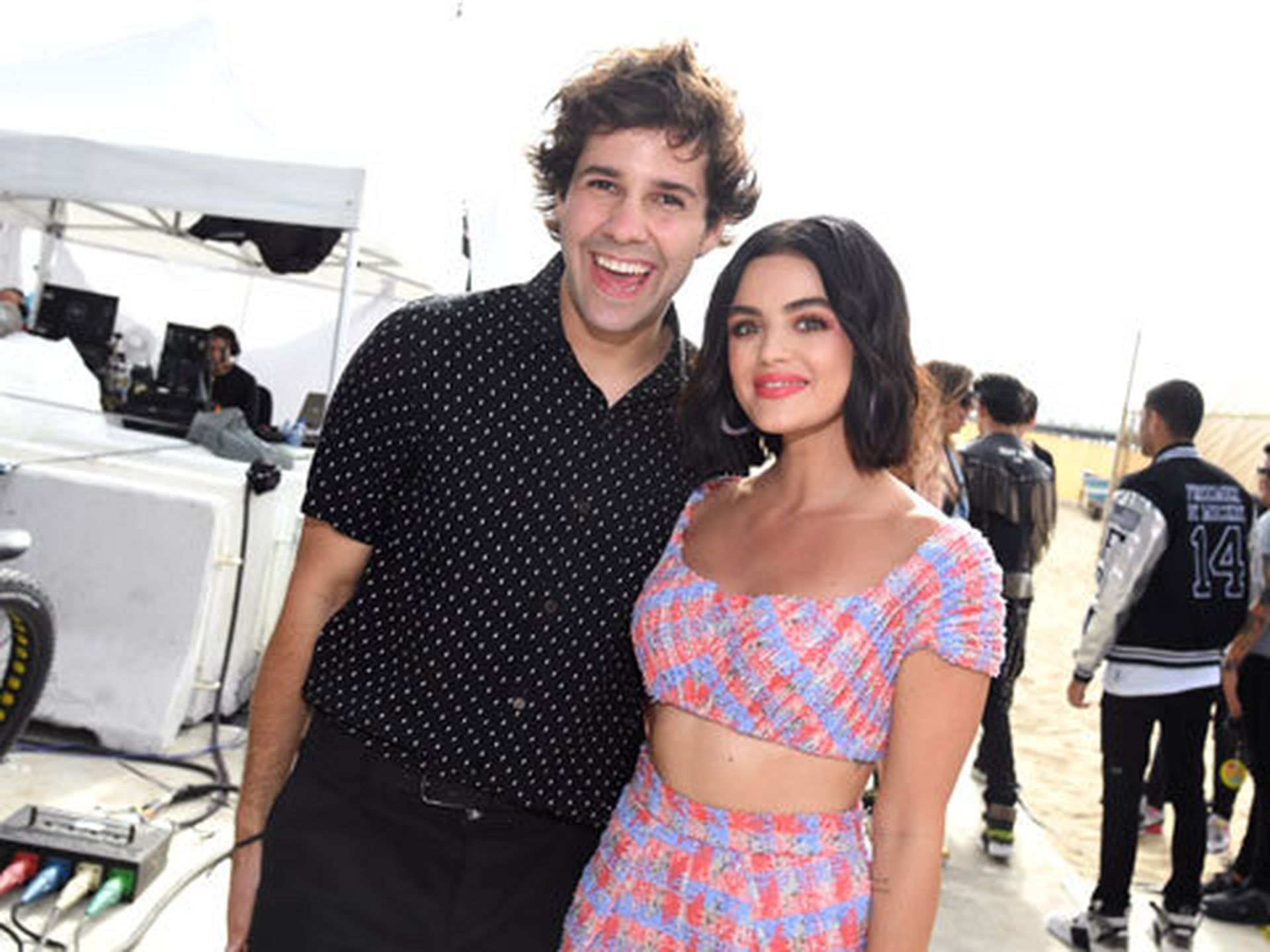 Lucy Hale & David Dobrik Reveal How He Broke Into Robert Downey Jr.’s Trailer
