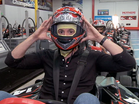 Go Kart Racing with "Shameless" Star Steve Kazee
