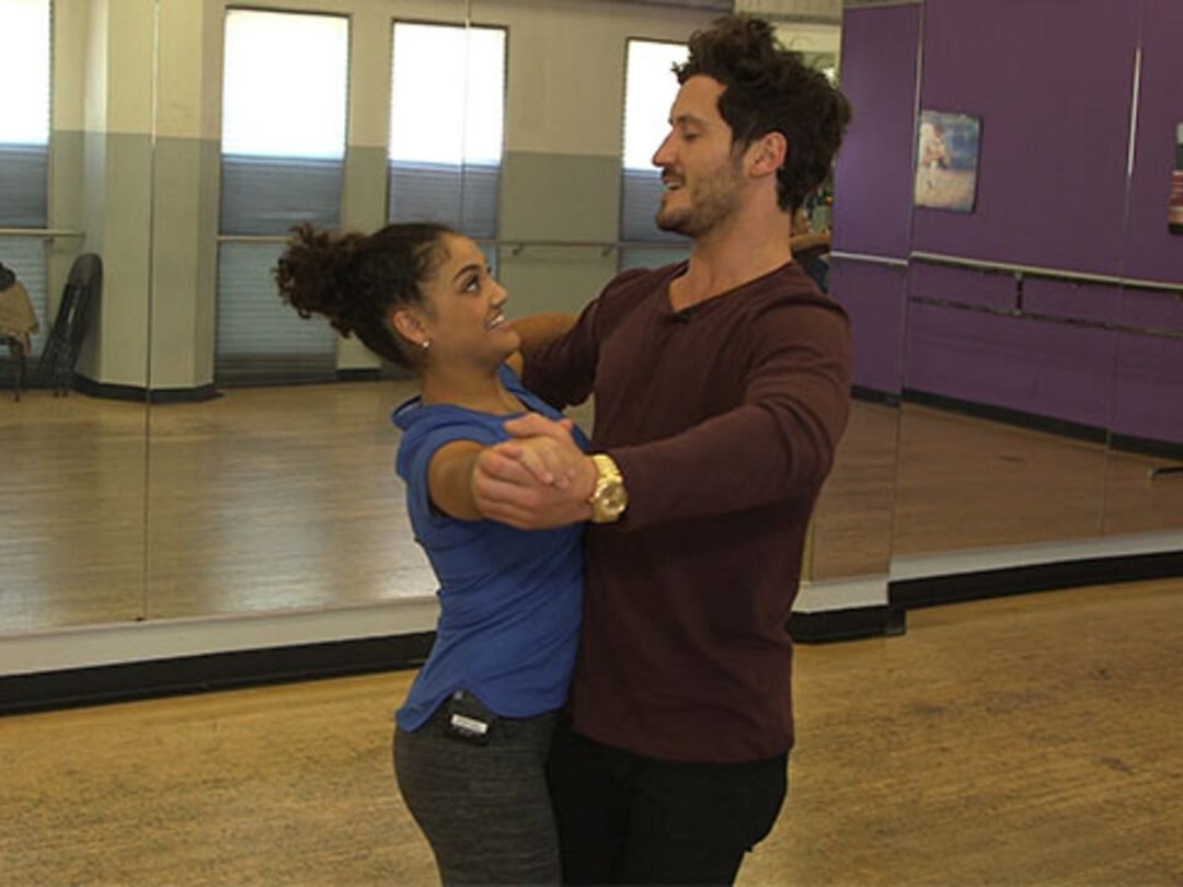 "DWTS" Rehearsal with Olympic Gymnast Laurie Hernandez