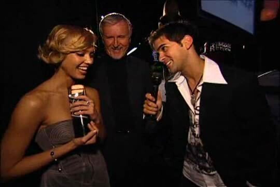James Cameron and Jessica Alba