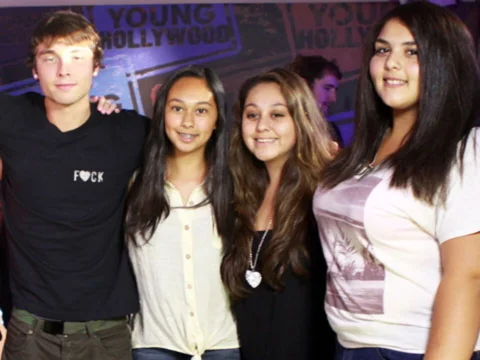 Emblem3 Hangs With Lucky Fan Winners At The YH Studio