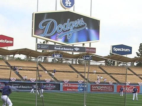 Celebrating Opening Day at Dodgers Stadium