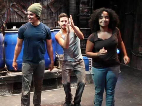 Backstage at STOMP