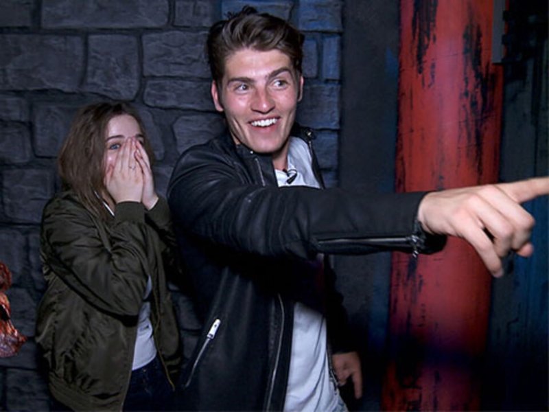 Gregg Sulkin & Joey King's Knott's Scary Farm Nightmare