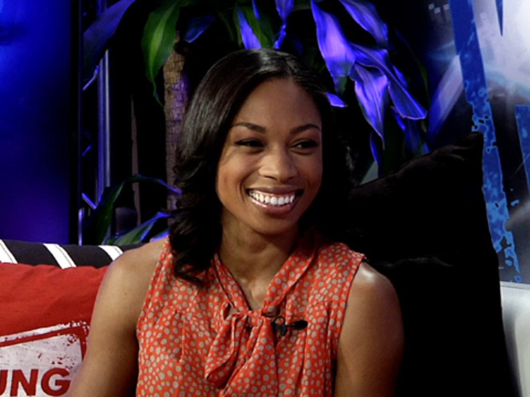 Allyson Felix Makes Good, Returns to the Studio with Ultimate Olympic Swag