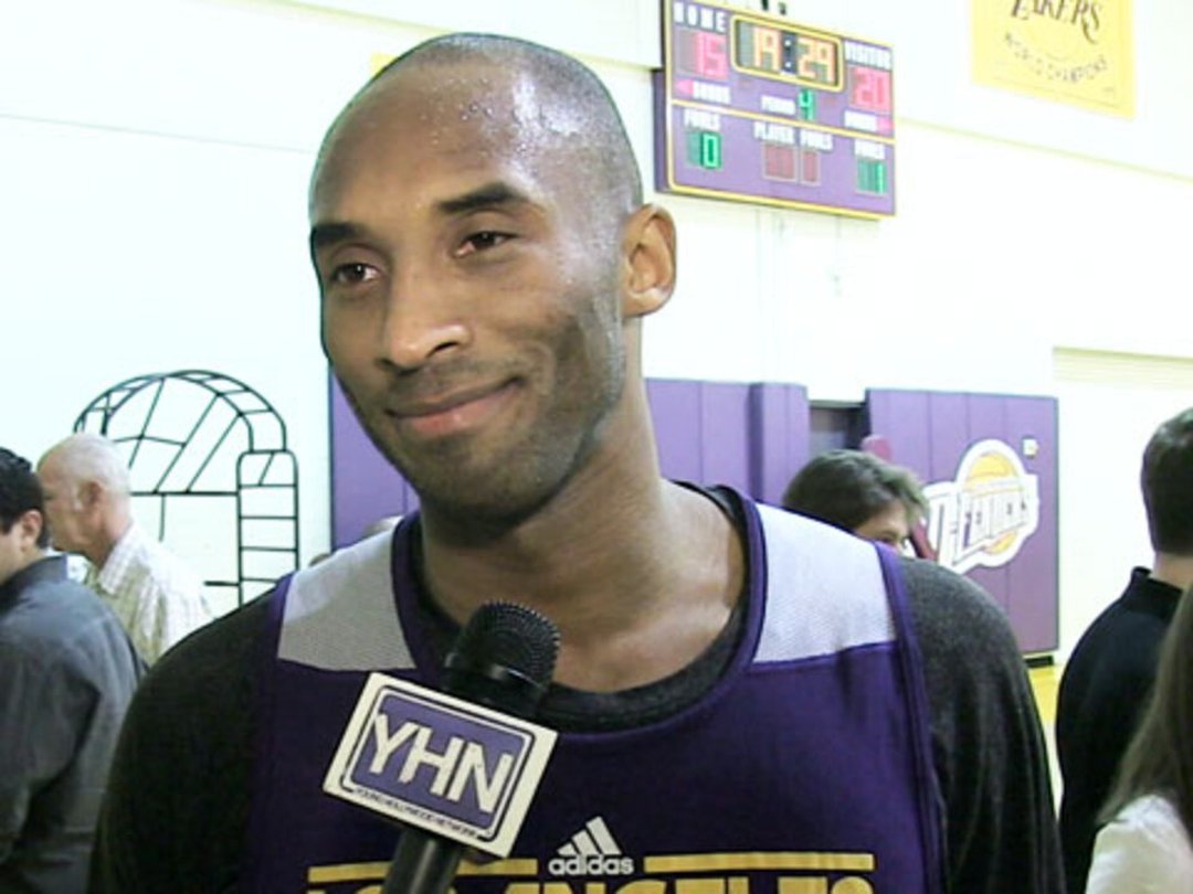 Chatting with L.A. Lakers at Practice