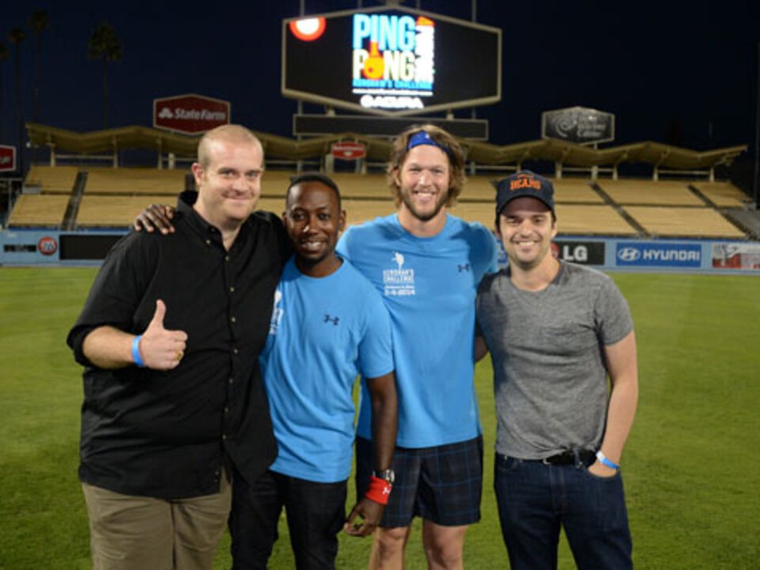 Clayton Kershaw Ping-Pong Challenge Brings Celebs to Dodgers Stadium