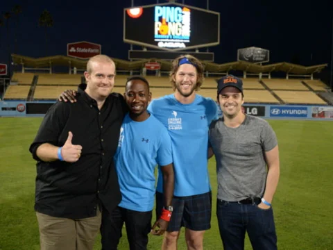 Clayton Kershaw Ping-Pong Challenge Brings Celebs to Dodgers Stadium